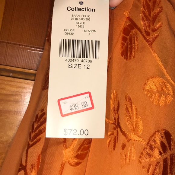 Orange Floral Skirt NWT - Picture 3 of 7